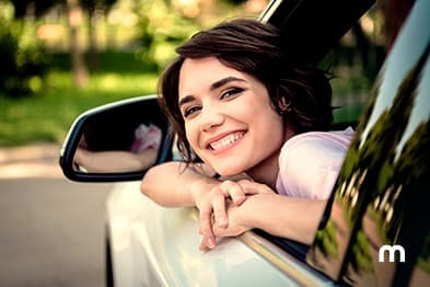 Passengers in rental car in Dallas